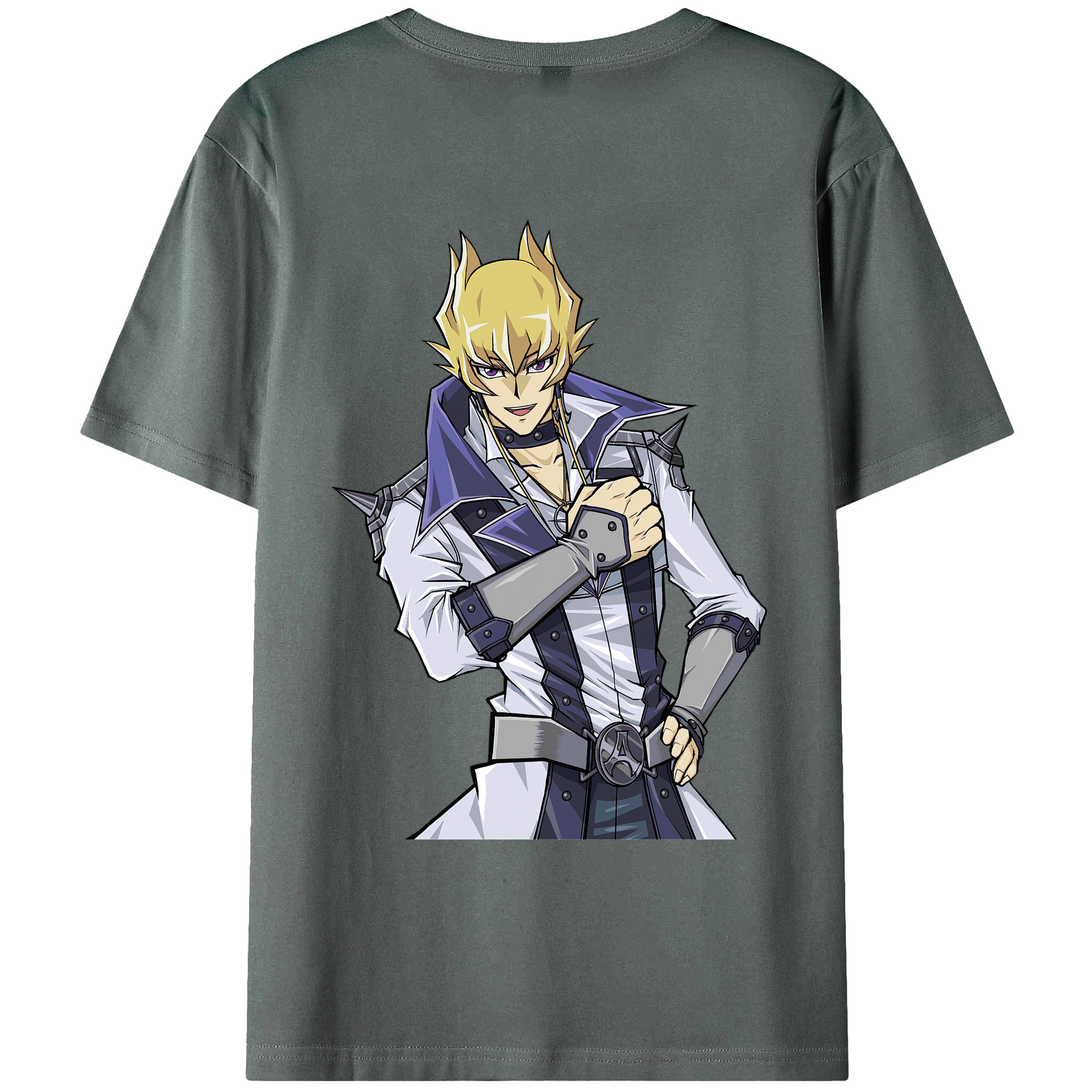 （画像用） 遊☆戯☆王 Yu-Gi-Oh! 綿100％ メンズ半袖Tシャツ（バックプリント） 通気性